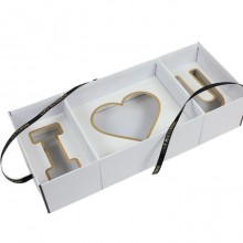 Regalo Romantico Scatola Box per san valentino I love U composizioni floreali