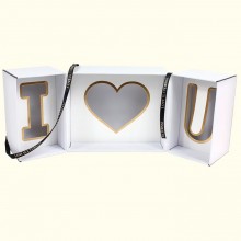 Regalo Romantico Scatola Box per san valentino I love U composizioni floreali