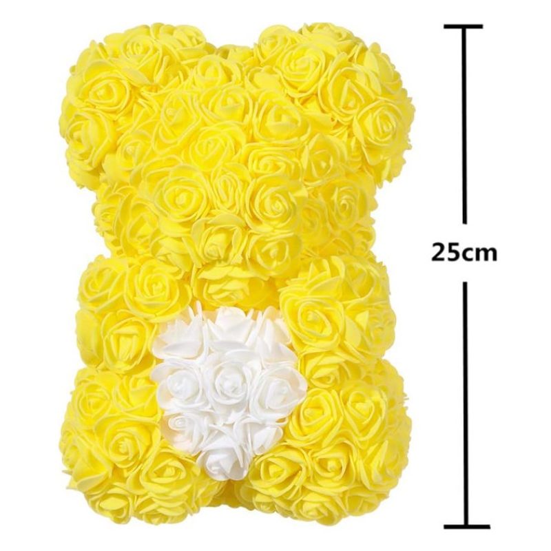 FGF Orso Orsetto di Rose Orsacchiotto 25cm anniversario San valenti...