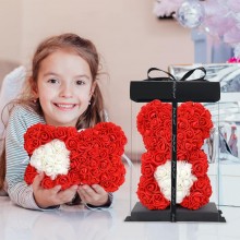 Orso Orsetto di Rose Orsacchiotto 25cm anniversario San valentino idea regalo