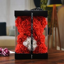 Orso Orsetto di Rose Orsacchiotto 35cm anniversario San valentino idea regalo