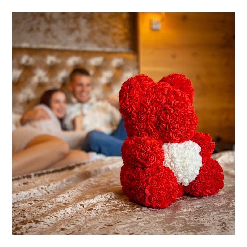 FGF Orso Orsetto di Rose Orsacchiotto 35cm anniversario San valenti...