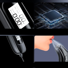 Etilometro Senza Contatto Professionale, Portatile e Ricaricabile con Display LCD