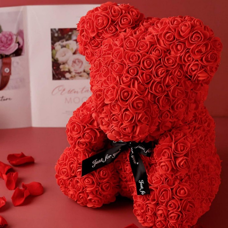 FGF Orsacchiotto Orso Peluche Di Rose Con Cuore Idea Regalo San Val...
