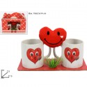 San valentino amore love Set 2 Tazzine da caffè espresso in ceramica mug regalo