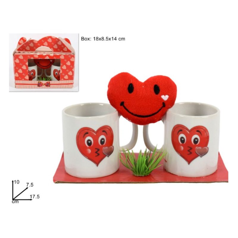 Due Esse San valentino amore love Set 2 Tazzine da caffè espresso i...