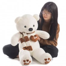 Orsacchiotto gigante grande Peluche Orso 80-120 CM pupazzo bambini bianco