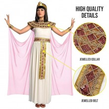 Costume Cleopatra carnevale egiziana vestito Guirca adulta regina egitto M/L/XL