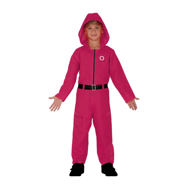 Costume carnevale serie TV vestito bambino unisex Calamaro the gamer Squid game