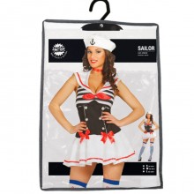 Costume Carnevale da Marinaia Donna Vestito Marinaretta Marinaio sexy S/M/L