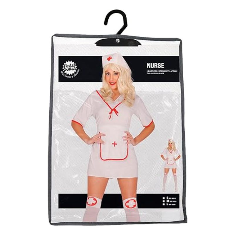Guirca Costume infermiera sexy Carnevale Halloween abito vestito pe...