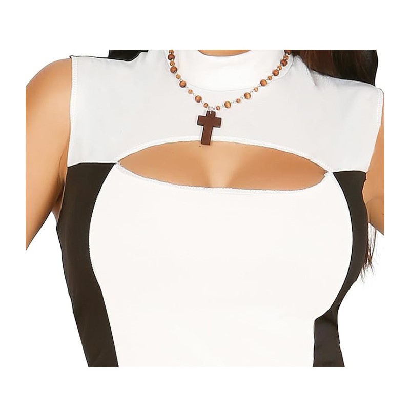 Guirca Costume suora sexy Carnevale Halloween abito vestito per adu...