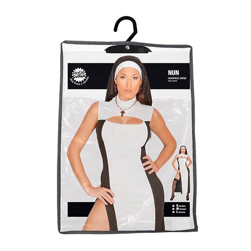 Guirca Costume suora sexy Carnevale Halloween abito vestito per adu...