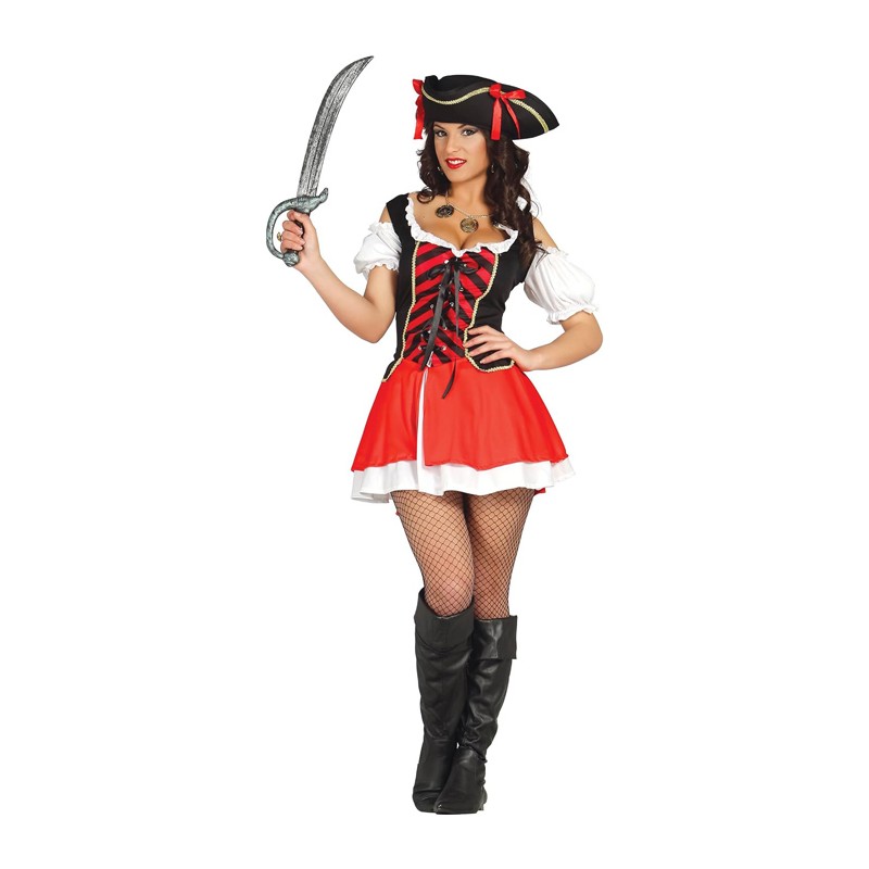 Costume piratessa piarata Corsara Halloween Carnevale cosplay bucaniera S/M/L