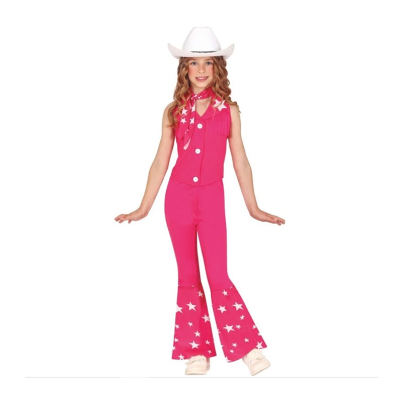 Costume cowgirl carnevale carnevale bambina stile barbie il film pink country