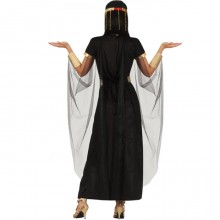 Costume Cleopatra carnevale egiziana vestito adulta regina egitto nero S/M/L