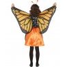 Guirca Costume da farfalla bambina carnevale vestito con ali aranci...