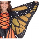 Costume da farfalla bambina carnevale vestito con ali arancione travestimento