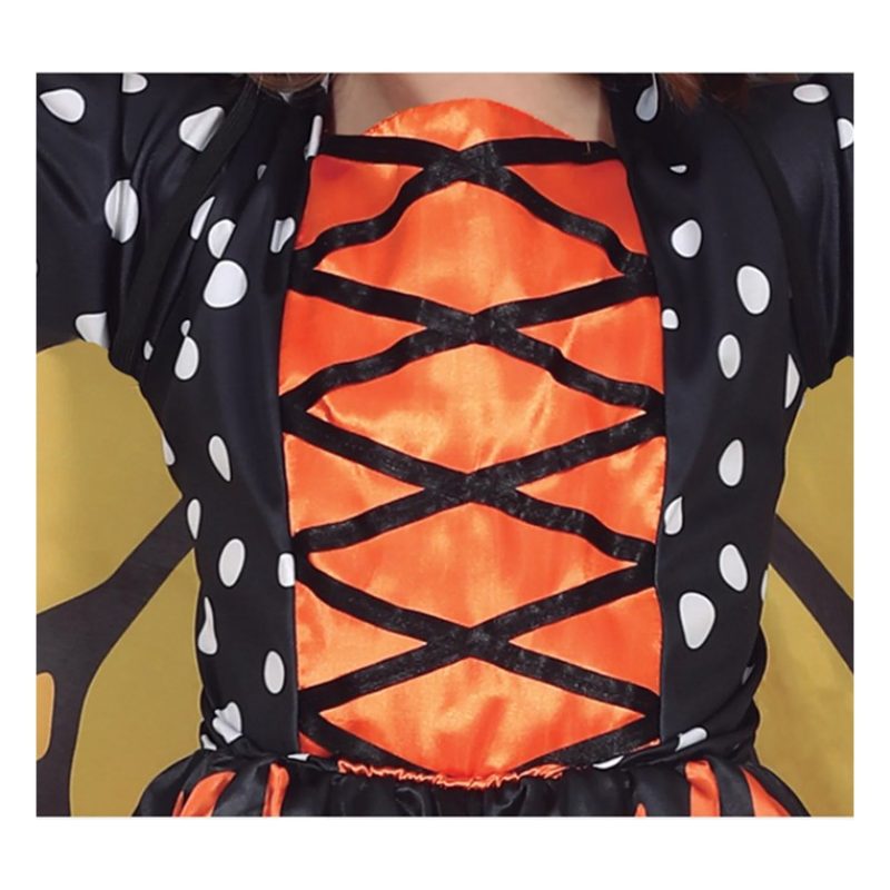 Guirca Costume da farfalla bambina carnevale vestito con ali aranci...