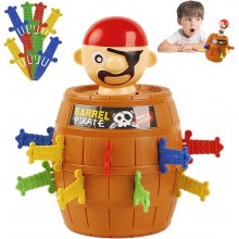 Gioco di società da tavolo pirata botte barile pop up giocattolo bambini +3 anni