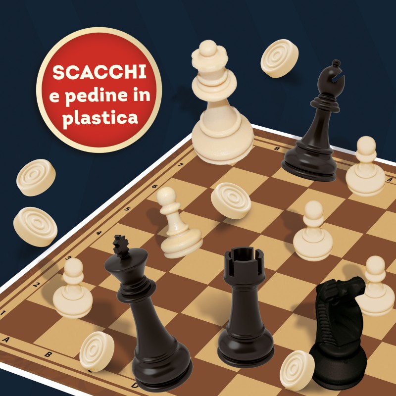 Edizione Marca Stella Scacchi Dama Tria - Gioco Società da Tavolo c...