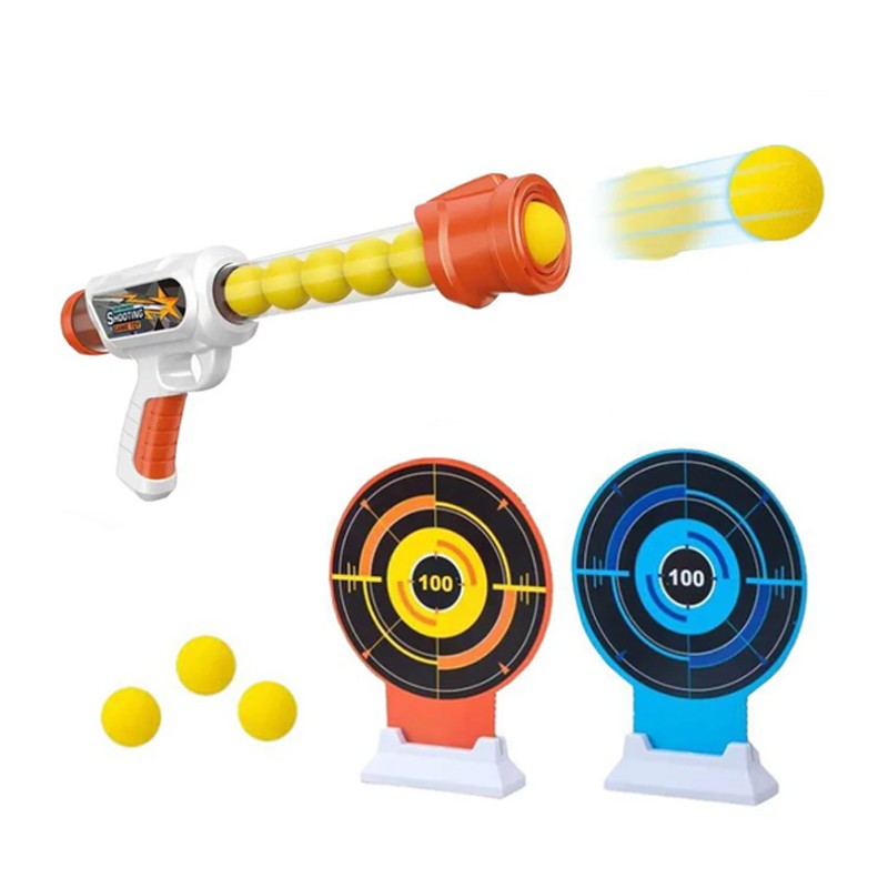 Pistola Giocattolo per Bambini con 8 Colpi Munizioni 2 Tiro Bersaglio obbiettivi