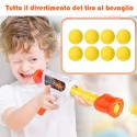 Pistola Giocattolo per Bambini con 8 Colpi Munizioni 2 Tiro Bersaglio obbiettivi