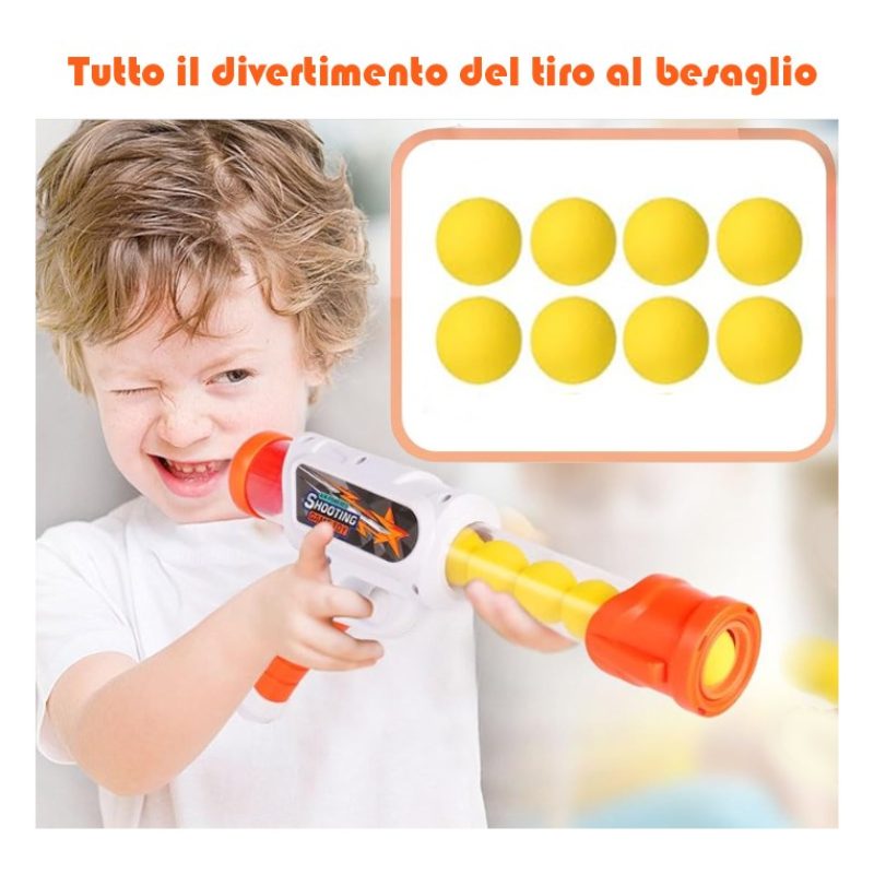 Generico Pistola Giocattolo per Bambini con 8 Colpi Munizioni 2 Tir...
