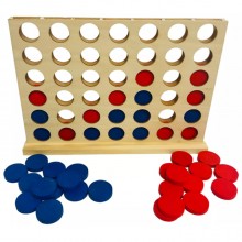 Gioco Forza 4 in Legno Fai Quattro in Linea Gioco da Tavolo Società bambini