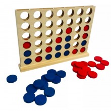 Gioco Forza 4 in Legno Fai Quattro in Linea Gioco da Tavolo Società bambini
