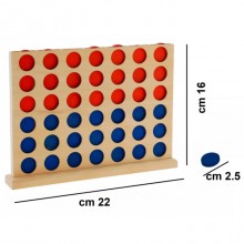 Gioco Forza 4 in Legno Fai Quattro in Linea Gioco da Tavolo Società bambini