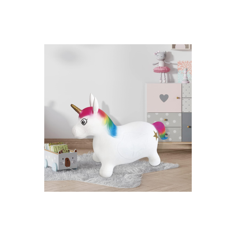 Mondo Unicorno Gonfiabile Cavalcabile Gioco Per saltare Rimbalzante...