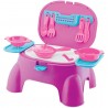 Joko Cucina giocattolo 2in1 Sgabello gioco accessori pentole posate...