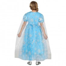 Costume Frozen Elsa carnevale principessa nevi vestito Guirca bambina lungo