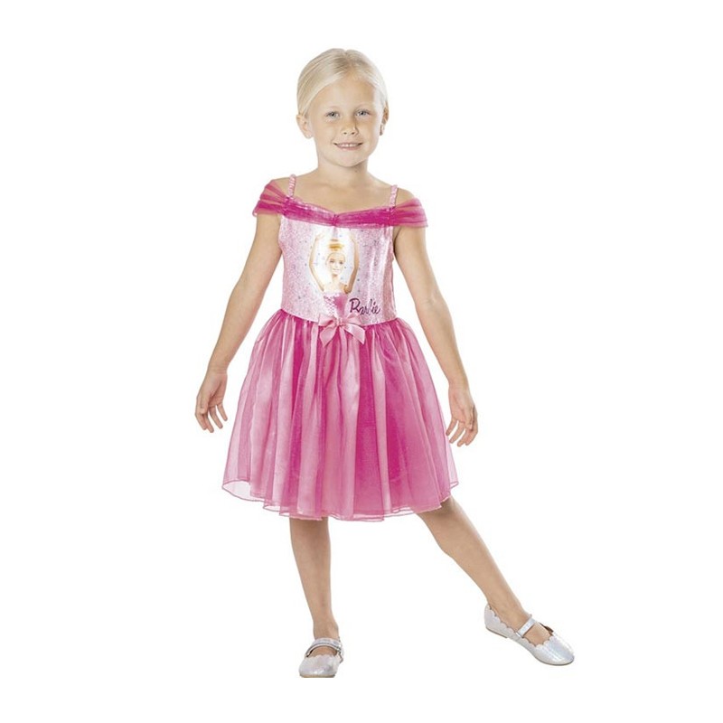Costume Barbie principessa ballerina carnevale abito per bambina 3-4 anni rosa