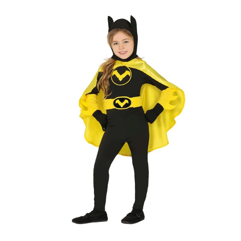 Costume carnevale Batgirl vestito GUIRCA bambina Super eroina Batman donna nero