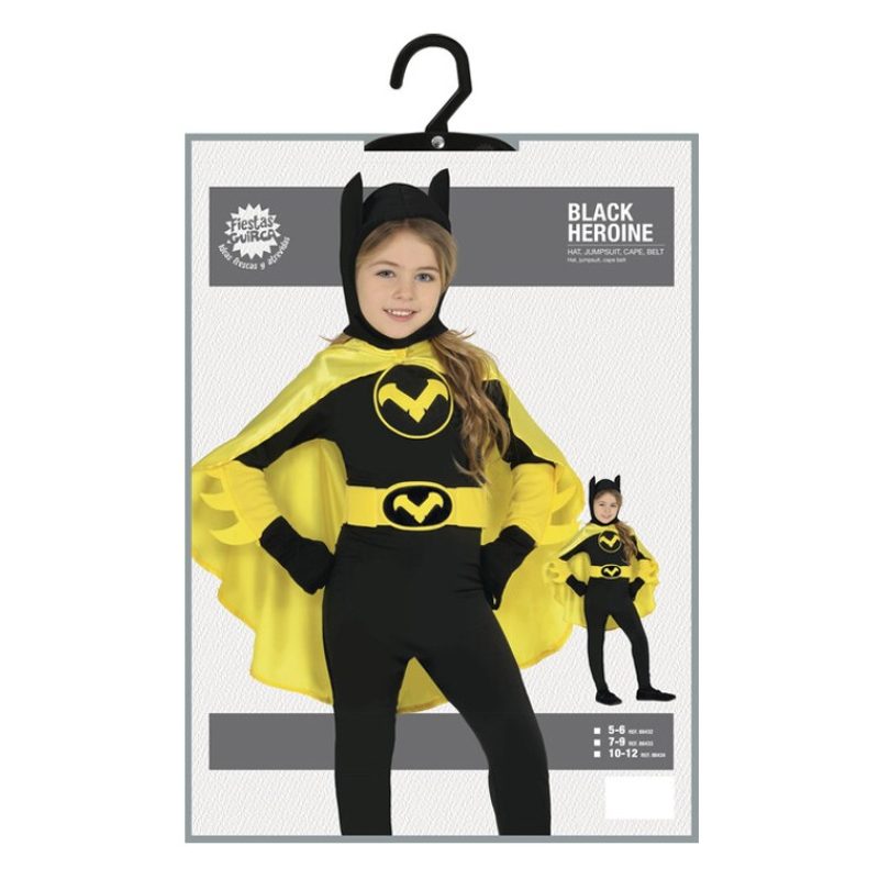 Guirca Costume carnevale Batgirl vestito GUIRCA bambina Super eroin...