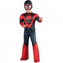 Costume Miles Morales Halloween Carnevale Supereroe Bambini Tuta Feste 3-4 anni