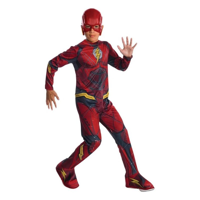 Rubie's Costume Flash Halloween Carnevale Supereroe Bambini Tuta Fe...
