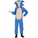 Costume simile Sonic carnevale Vestito Guirca Bambino Tutone Hedgehog blu 3-4 A