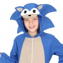 Costume simile Sonic carnevale Vestito Guirca Bambino Tutone Hedgehog blu 3-4 A