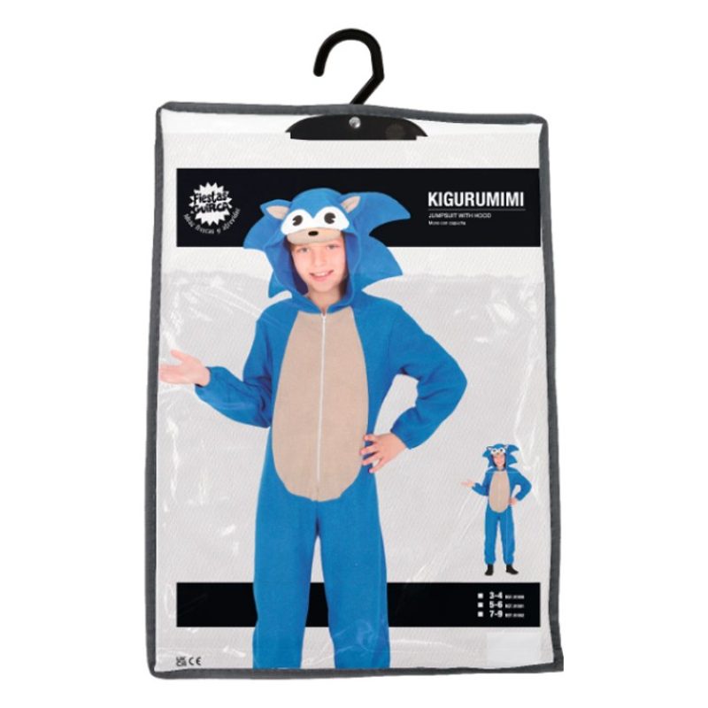 Guirca Costume simile Sonic carnevale Vestito Guirca Bambino Tutone...