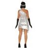 Guirca Guirca Costume Charleston Silver Anni '20/'30 Colore Argento...