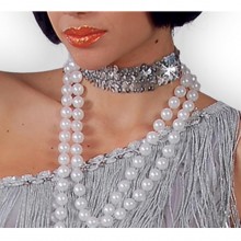 Guirca Costume Charleston Silver Anni '20/'30 Colore Argento TG S/M/L Carnevale