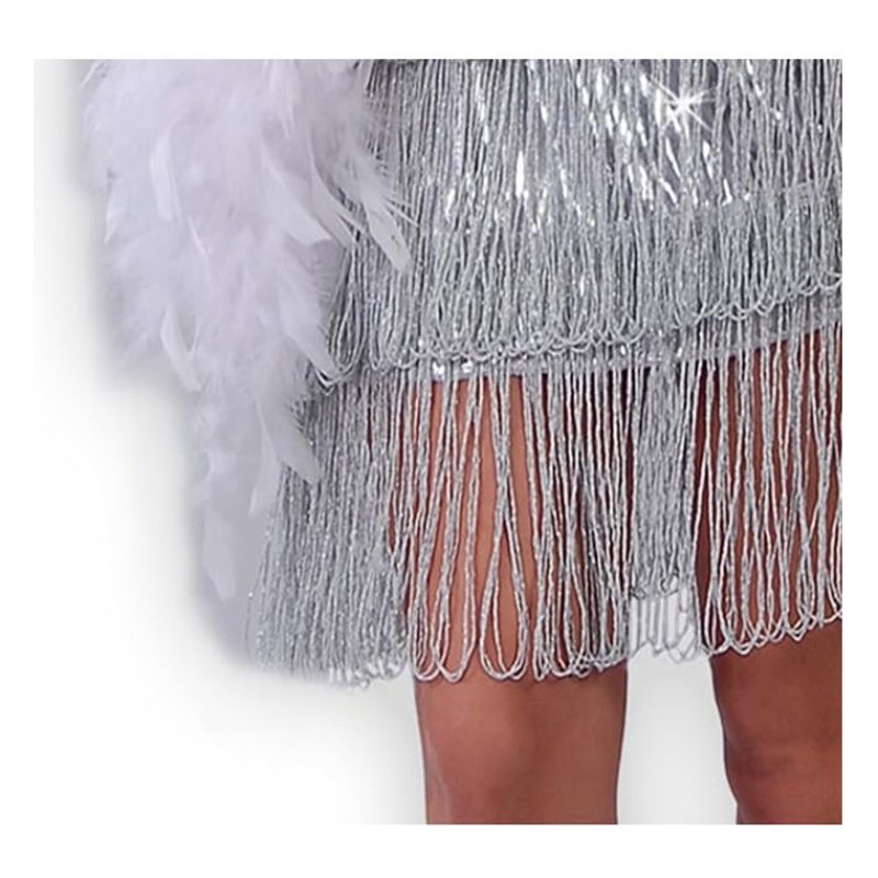 Guirca Guirca Costume Charleston Silver Anni '20/'30 Colore Argento...