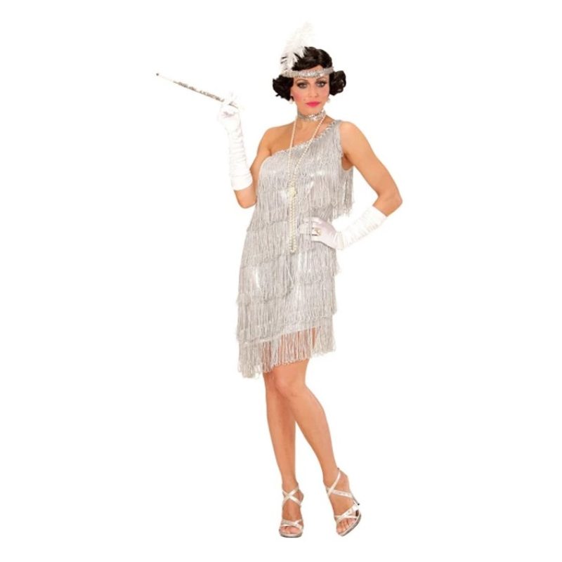 Guirca Guirca Costume Charleston Silver Anni '20/'30 Colore Argento...