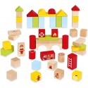 Gioco Costruzioni in Legno Educativo giochi Montessori Bambini 50 Pezzi stazione