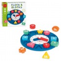 Orologio Puzzle Incastra Forme Giocattolo Prima Infanzia Bambino in Legno Gioco