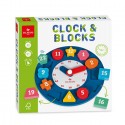 Orologio Puzzle Incastra Forme Giocattolo Prima Infanzia Bambino in Legno Gioco