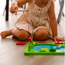 Giochi Montessori Bambini 3+ Anni , Gioco Magnetici Di Pesca in Legno bambini